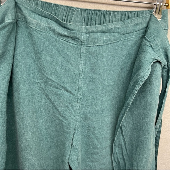 Patagonia Garden Island Cropped Wide Leg Pants Womens M Teal Hemp Blend Boho - Picture 8 of 16